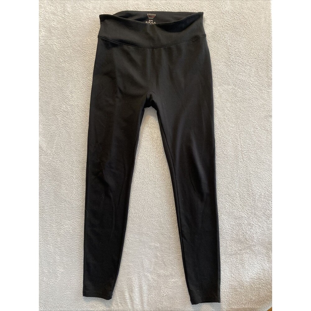 Spanx Assets Pants Women's XL Red Hot Label Legging Black Polyester ActiveCasual